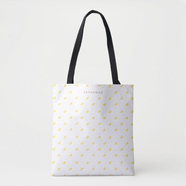 Tote Bag | personnalisé Duckies en caoutchouc (Devant)