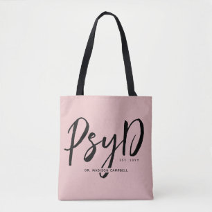 Tote Bag Personnalisé Elegant PsyD Docteur en Psychologie