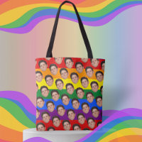 Personnalisé Funny Face Photo Gay pride Rainbow Sa
