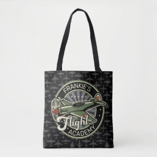 Tote Bag Personnalisé NOM 2ÈME GUERRE MONDIALE Avion de gue
