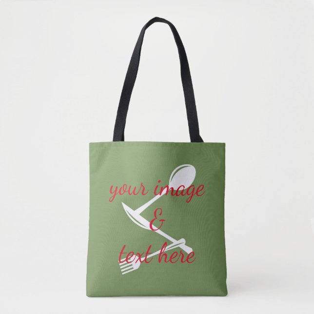 Tote Bag Personnalisé Personnalisé Votre Propre Photo & Tex (Devant)