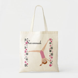 Tote Bag Personnalisé peu de gymnaste rouge de cheveux dans