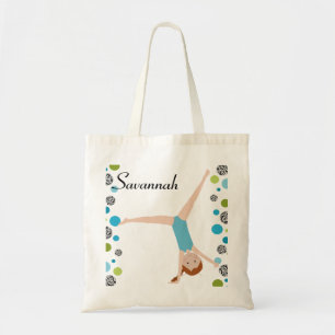 Tote Bag Personnalisé peu de gymnaste rouge de cheveux en
