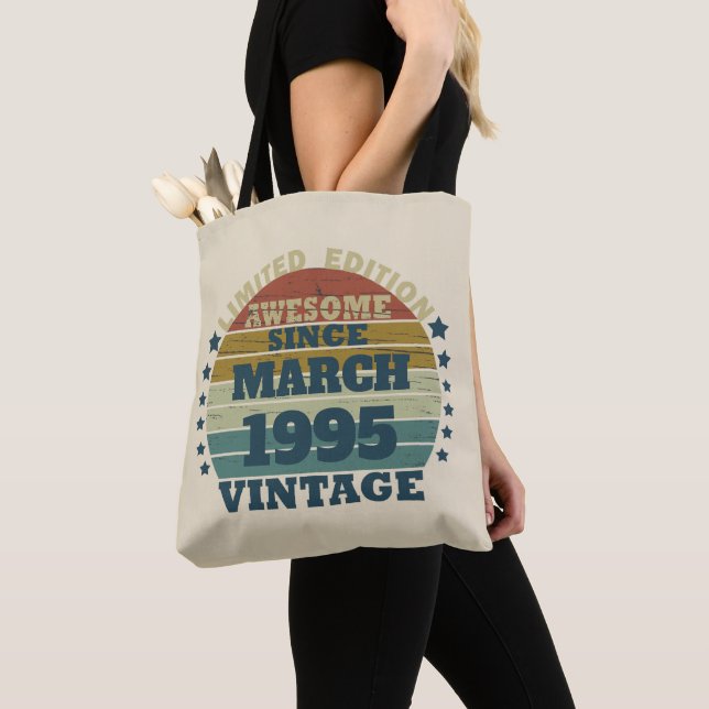 Tote Bag Personnalisé Trente vintage 30e anniversaire (De près)