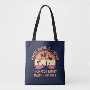 Tote Bag Personnalisé Vacances en famille Été Réunion Plage