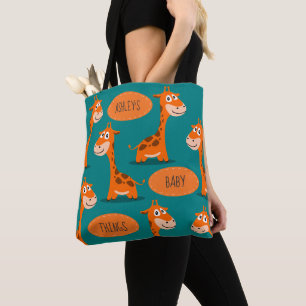 Tote Bag Personnalisée Joyeuse Giraffe Baby Things