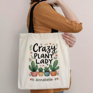 Tote Bag Personnalisée La Dame Plante folle