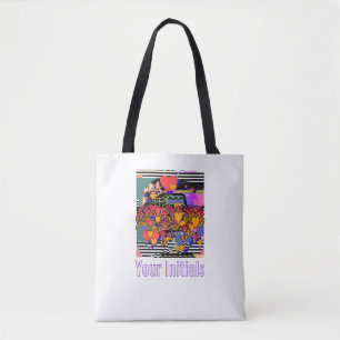 Tote Bag Personnaliser coeurs fleurs étoiles
