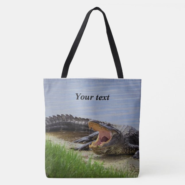 Tote Bag Personnaliser deux photographes Alligators (Devant)