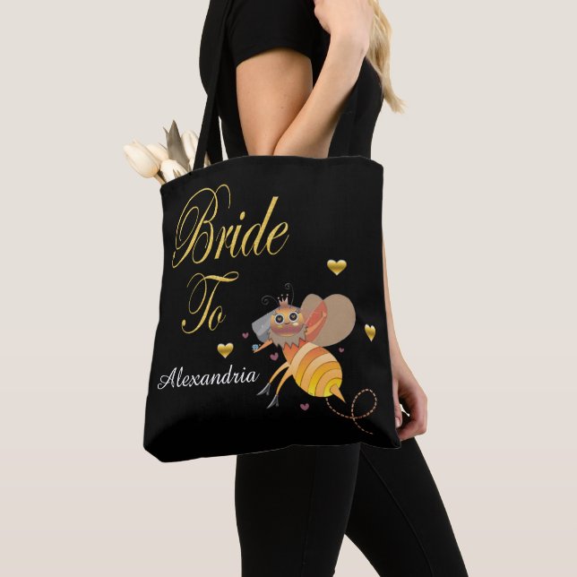 Tote Bag Personnaliser la mariée à la nuptiale (De près)