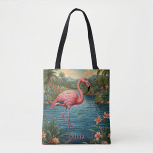 Tote Bag Personnaliser le flamant rose