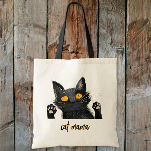 Tote Bag Personnaliser mignon chat noir Mama