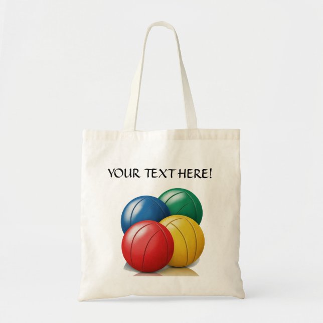 Tote Bag Personnaliser Nom Bocce Ball Player Team Cadeau (Devant)