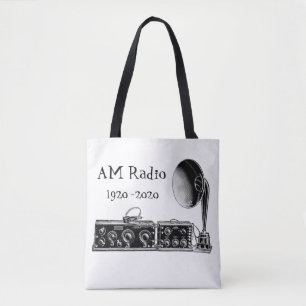 Tote Bag Personnaliser récepteur radio AM Vintage