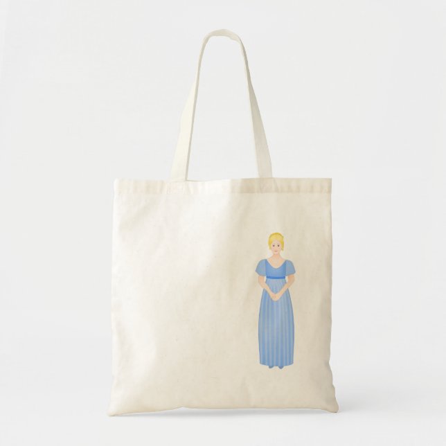 Tote Bag Personnalisez cette dame de régence en robe de lig (Devant)