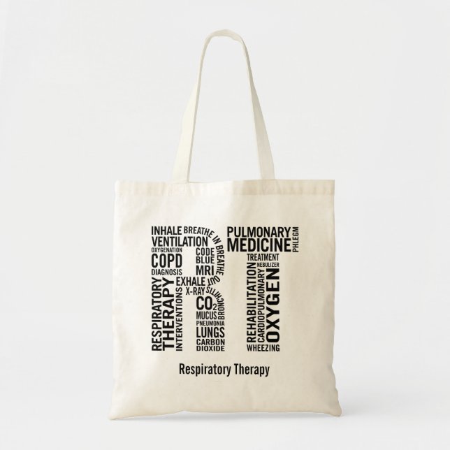 Tote Bag Personnalisez le thérapeute respiratoire nommé (Devant)