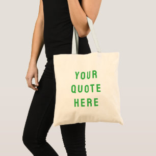 Tote Bag Personnalisez Votre Citation Ici Toile de Texte Pe