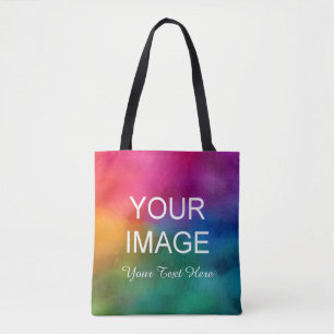 Tote Bag Personnalisez votre propre texte photo Typographie