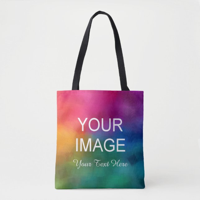 Tote Bag Personnalisez votre propre texte photo Typographie (Devant)