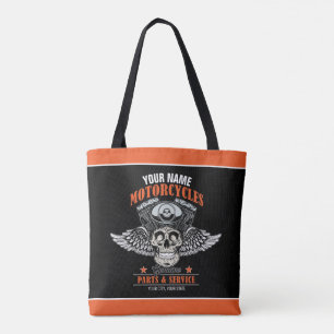 Tote Bag Personnalized Biker Flying
