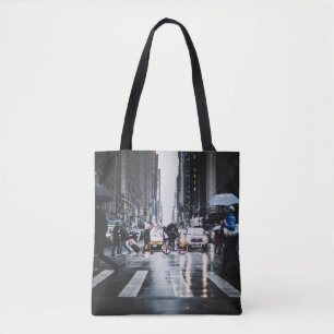 TOTE BAG PERSONNES TRAVERSANT LA ROUTE PIÉTONNE DANS LA RUE