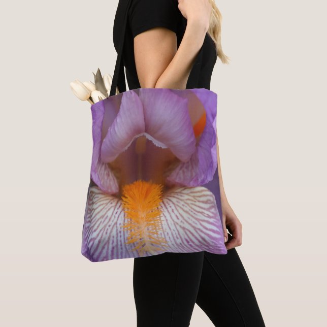 Tote Bag Pétale de fleur de fer hérissée de lavande (De près)