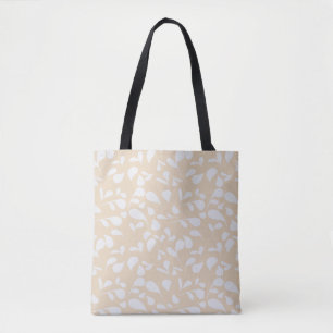 Tote Bag Pétales Corail & Blanc