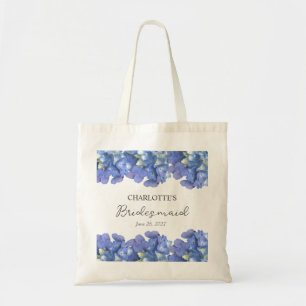 Tote Bag Pétales d'hortensia bleus demoiselle d'honneur per