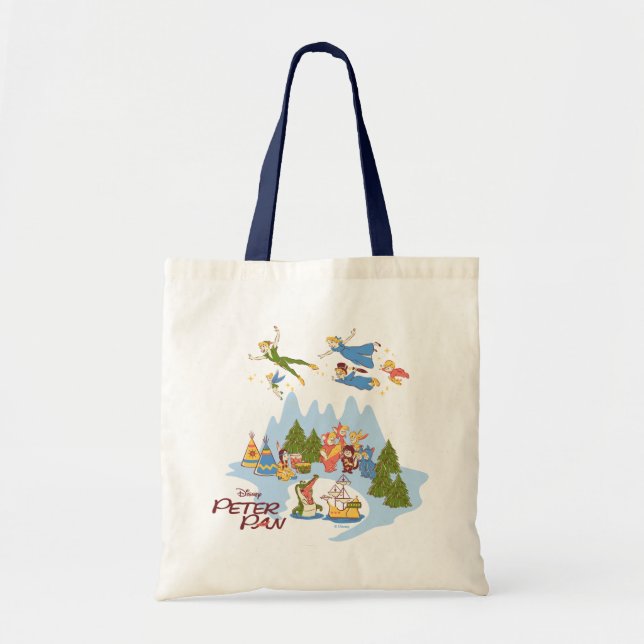 Tote Bag Peter Pan survole le pays (Devant)
