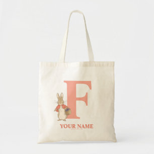Tote Bag Peter Rabbit Flopsie personnalisée - Lettre F Sa