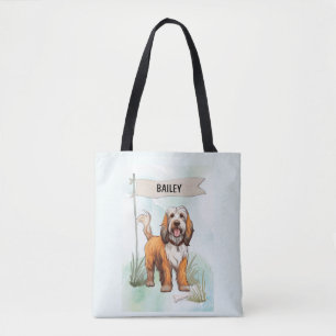 Tote Bag Petit Basset Griffon Vendéen Aquarelle Chien