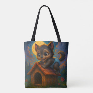 Tote Bag Petit Bébé Werewolf sur Dog House Imaginaire Art