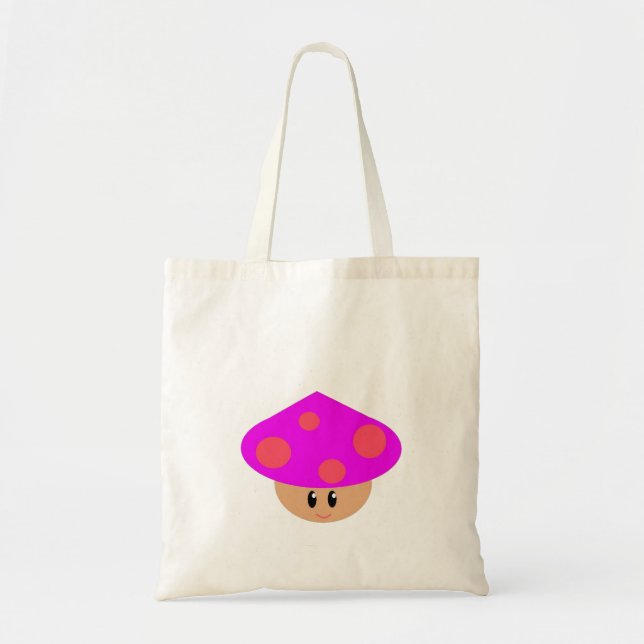 Tote Bag Petit budget heureux Fourre-tout de champignon (Devant)