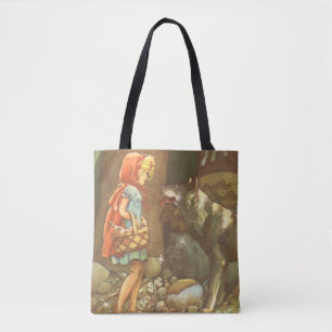Tote Bag Petit Chaperon Rouge, Conte Vintage Fée