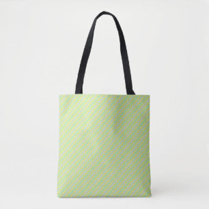 Tote Bag Petit chevron motif vert et bleu