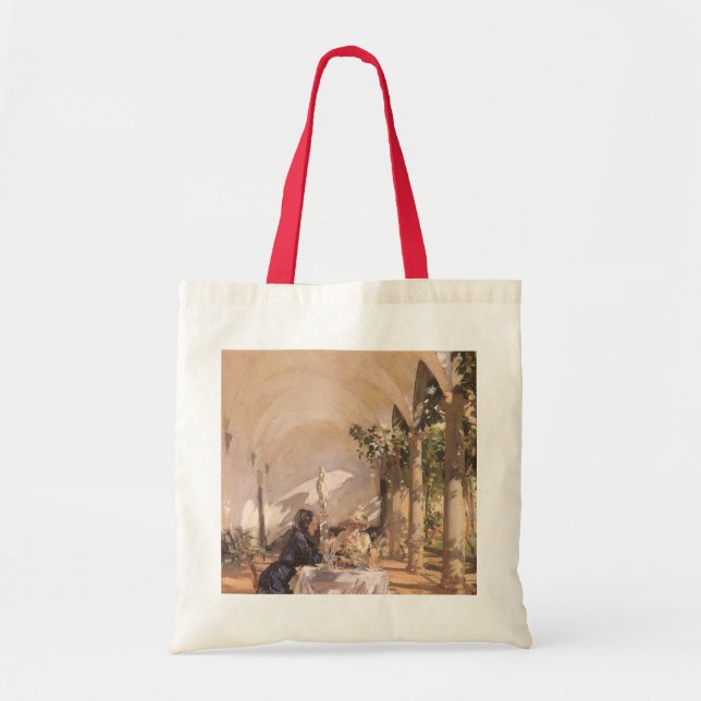 Tote Bag Petit déjeuner dans la Loggia par John Singer Sarg (Devant)