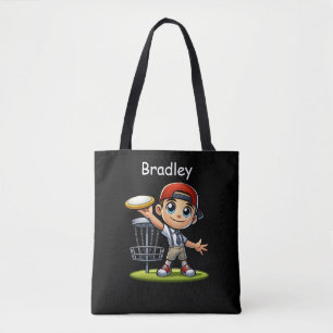 Tote Bag Petit Garçon Cute Jouer Disque Golf Personnalisé