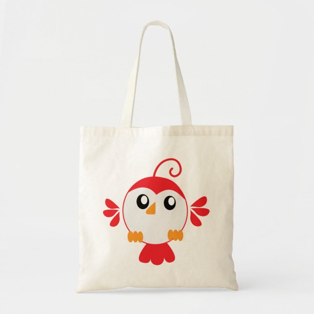 Tote Bag Petit oiseau rouge (Devant)