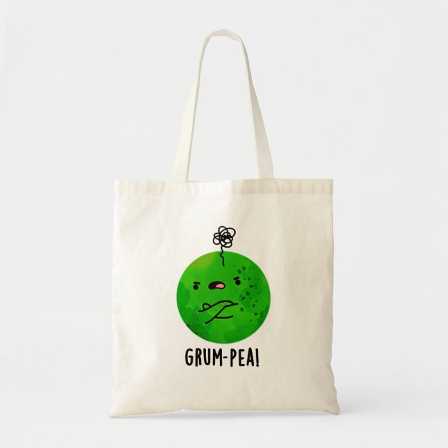 Tote Bag Petit pois de gomme amusant Veggie Pun (Devant)