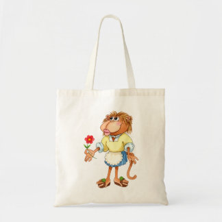 Tote Bag Petit singe aux fleurs