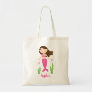 Tote Bag Petite femme de ménage aux cheveux Brown foncés