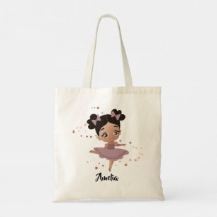 Tote Bag Petite fille Dancing Ballerina avec vaches, Or Ros