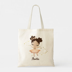 Tote Bag Petite fille Danser Ballerina avec / Bow, Étincel