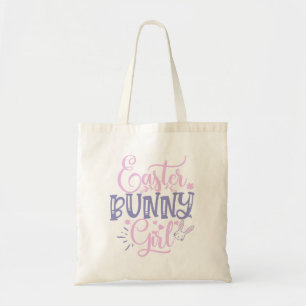 Tote Bag Petite fille lapin de Pâques mignonne chasse aux o
