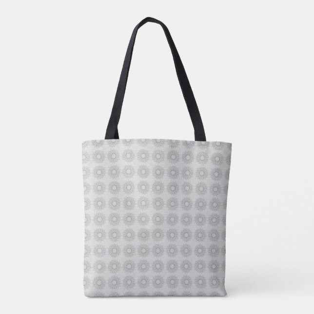 Tote Bag Petite florale blanche tombée au motif rural (Dos)