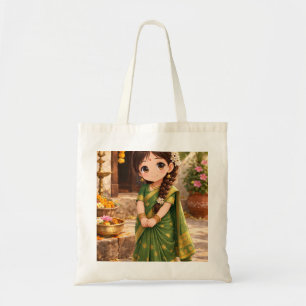 Tote Bag Petite Grâce en vert