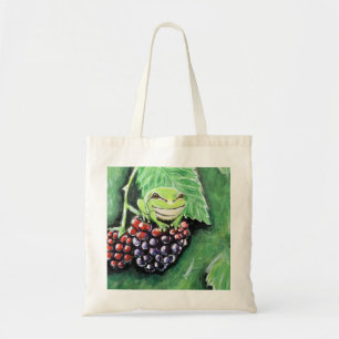 Tote Bag Petite grenouille d'arbre sur une peinture de Blac