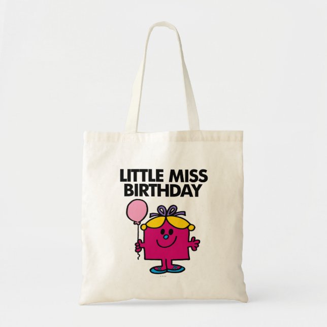 Tote Bag Petite Miss Anniversaire Avec Ballotte Rose (Devant)