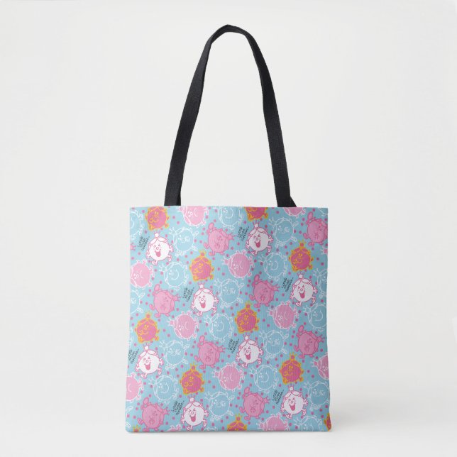 Tote Bag Petite Mlle Princesse | Joli Motif rose et bleu (Devant)