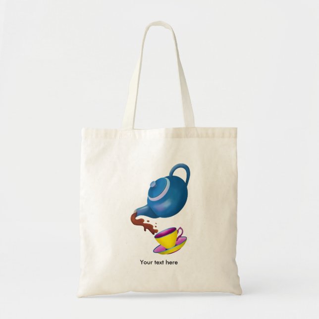 Tote Bag Petite théière bleue (Devant)
